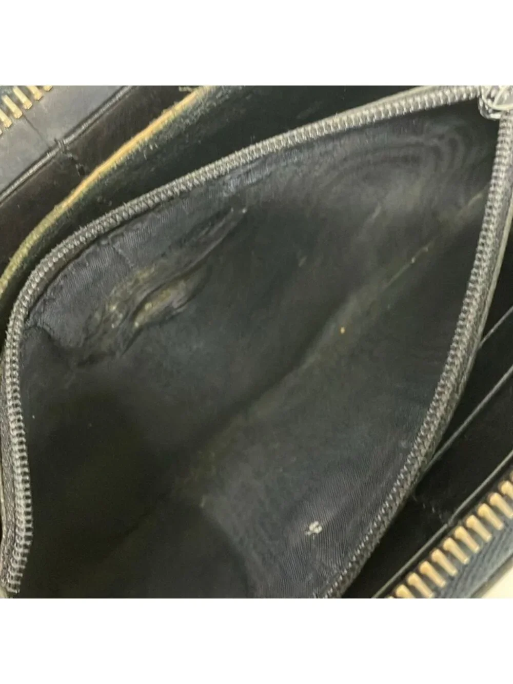 Gucci Wallet Black Red Zip Around Leather - Picture 4 of 11